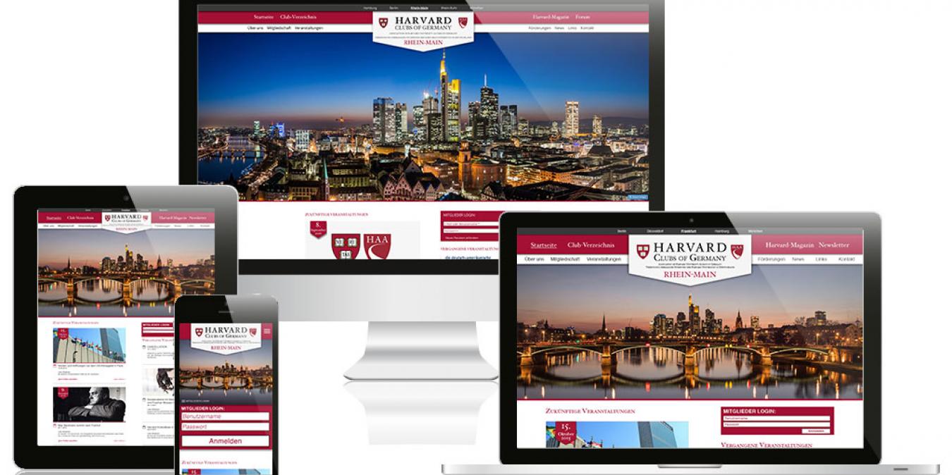 Webportal für Harvard Clubs Of Germany <br> Communication- und Image-Kampagne