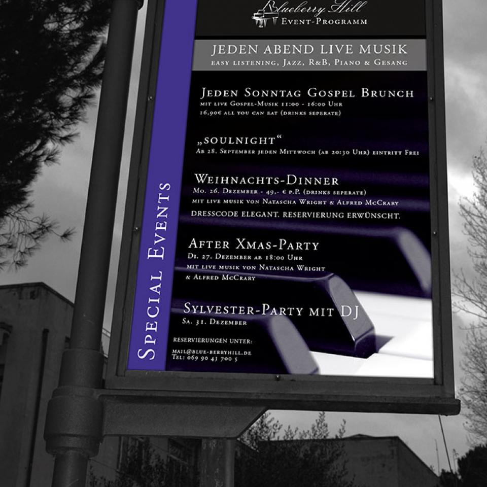 Event-Plakat Blueberry Hill