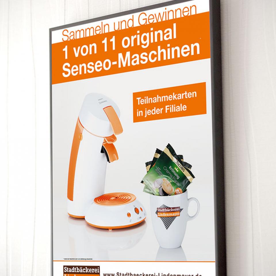 Stadtbäckerei Lindenmayer Plakat Gewinnspiel